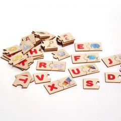 Деревянный пазл Английский алфавит