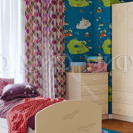 Модульная детская "Юниор-2" Ваниль, Дуб беленый