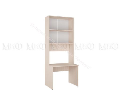 Стол с надстройкой "Юниор-3" Мульт Розовый металлик, Дуб Беленый