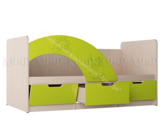 Детская "Юниор-3" Мульт Розовый металлик, Дуб Беленый