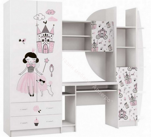 Модульная детская "Юниор-2" ЛДСП Принцесса