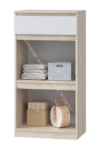 Тумба "Лори" с дверками и ящиком (Дуб сонома/Белый)