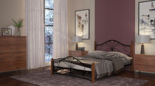 Кровать "Фортуна 1" КМД 2.01 (Чёрная)