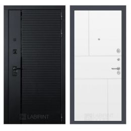 Дверь входная Лабиринт Пиано 21 Белый софт, металлическая