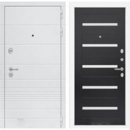 Дверь Входная Лабиринт Трендо 01 Венге, стекло белое