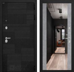 Дверь Входная Лабиринт PAZL с Зеркалом Максимум Бетон светлый