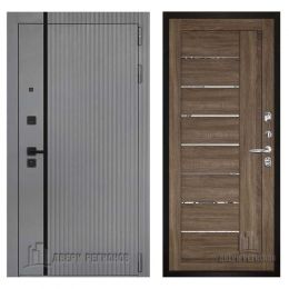 Дверь входная Двери Регионов Президент Лайн Силк Титан 2110 Серый Велюр