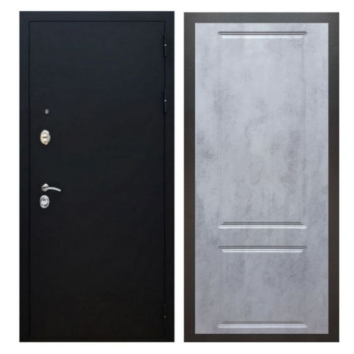 Дверь входная металлическая Great Doors X5 Черный муар ФЛ-117 Бетон Темный