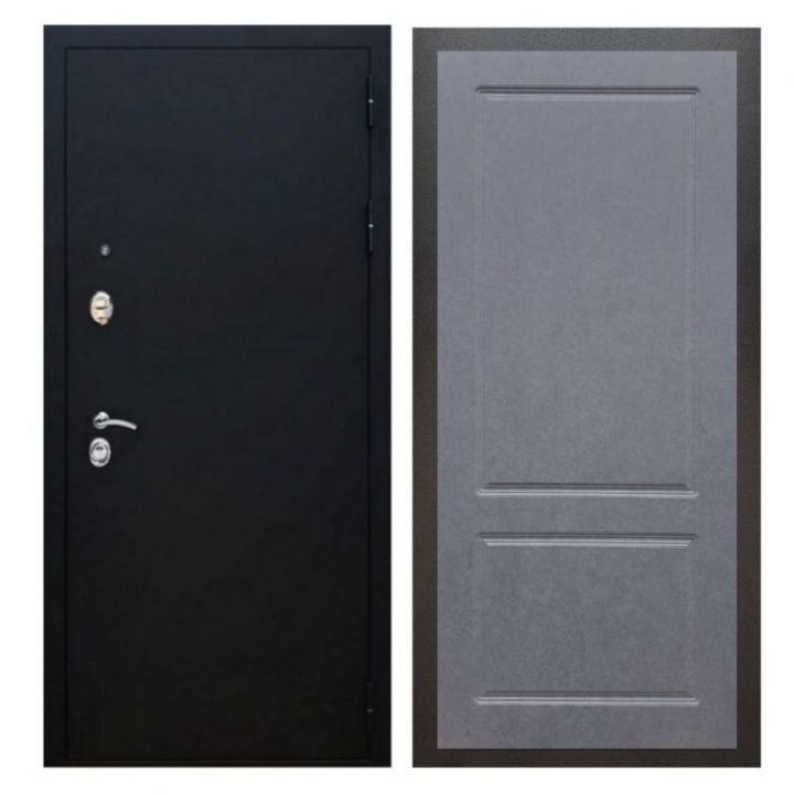 Дверь входная металлическая Great Doors X5 Черный муар ФЛ-117 Штукатурка Графит