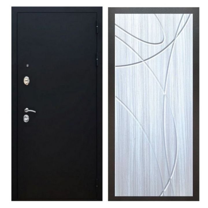 Дверь входная металлическая Great Doors X5 Черный муар ФЛ-247 Сандал Светлый