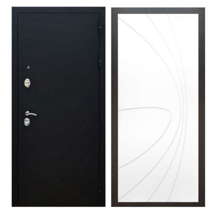 Дверь входная металлическая Great Doors X5 Черный муар ФЛ-248 Белый Софт