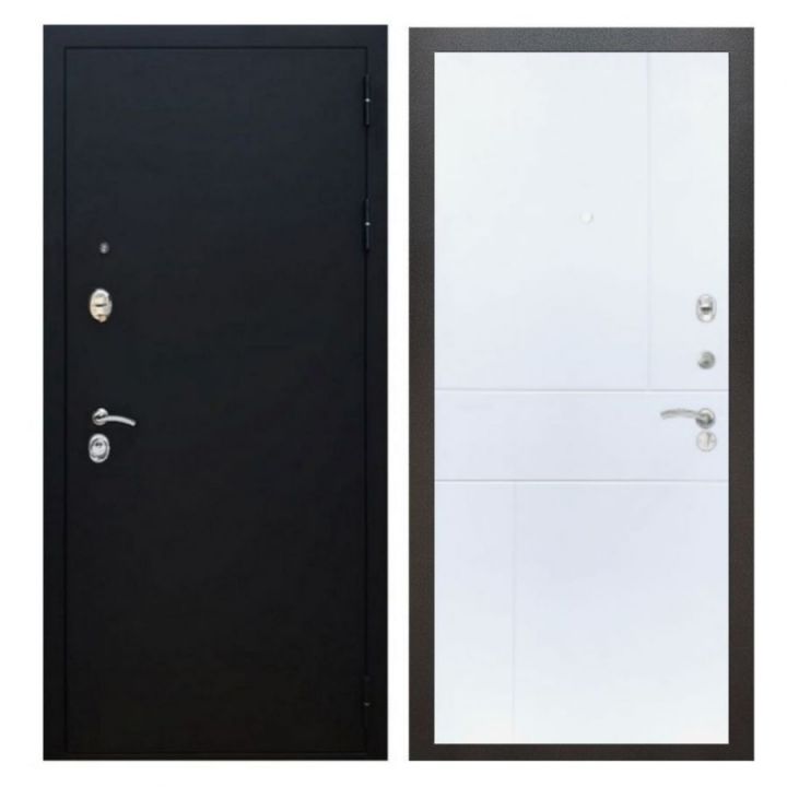 Дверь входная металлическая Great Doors X5 Черный муар ФЛ-290 Белый Софт