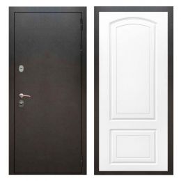 Дверь входная Great Doors Х5 Серебро Антик ФЛ-138 Белый Софт