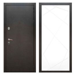 Дверь входная Great Doors Х5 Серебро Антик  ФЛ-290 Белый Софт