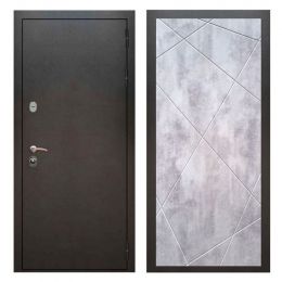 Дверь входная Армада Х5 Серебро Антик  ФЛ-291 Бетон Светлый