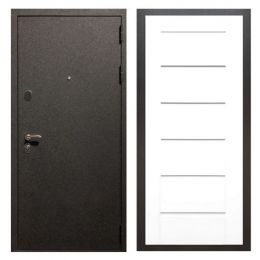 Дверь входная металлическая Great Doors X5 Черный крокодил Сити Белый Ясень