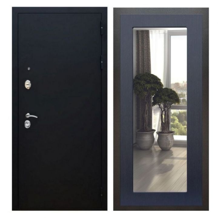 Дверь входная Great Doors X5 Черный муар Зеркало 18 Венге