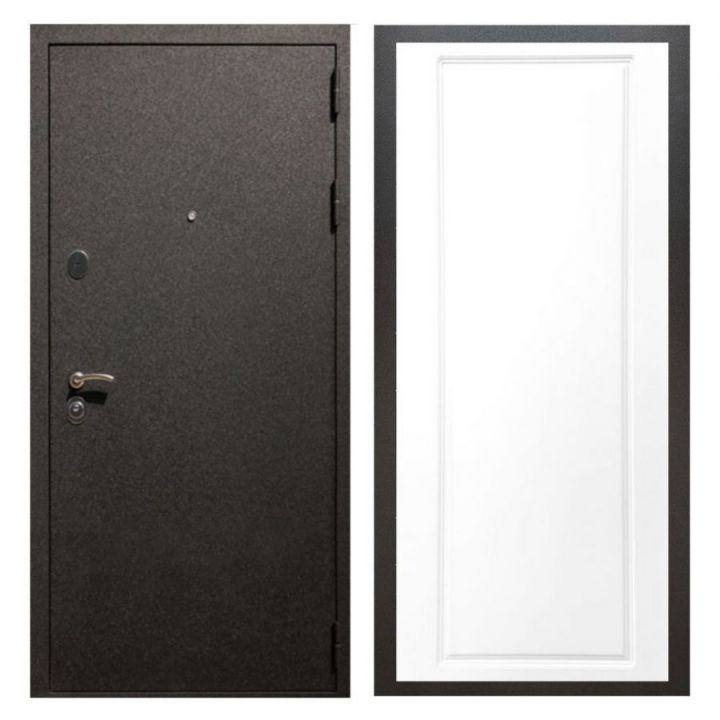 Дверь входная металлическая Great Doors X5 Черный крокодил ФЛ-119 Белый Софт