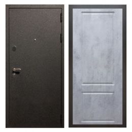 Дверь входная металлическая Great Doors X5 Черный крокодил ФЛ-117 Бетон Темный