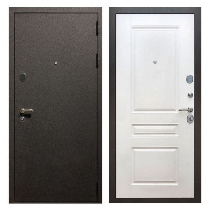 Дверь входная металлическая Great Doors X5 Черный крокодил ФЛ-243 Белый Ясень