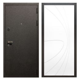 Дверь входная металлическая Great Doors X5 Черный крокодил ФЛ-248 Белый Софт