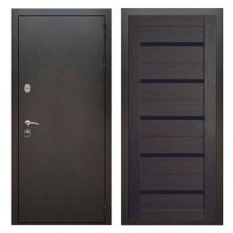 Дверь входная Great Doors Х5 Серебро Антик  Царга СБ-14 Венге Темный Лакобель