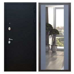 Дверь входная Great Doors X5 Черный муар Зеркало Макси Силк Титан