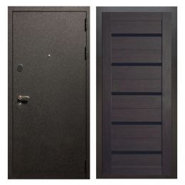 Дверь входная металлическая Great Doors X5 Черный крокодил Царга СБ-14 Венге Темный Лакобель