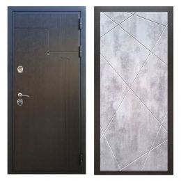 Дверь входная металлическая Great Doors Х246 Венге ФЛ-291 Бетон Светлый