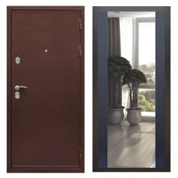 Дверь входная Great Doors Х5 Антик Медь Зеркало Макси Венге