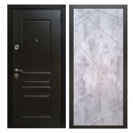 Дверь входная металлическая Great Doors Х Премиум Венге ФЛ-291 Бетон Светлый