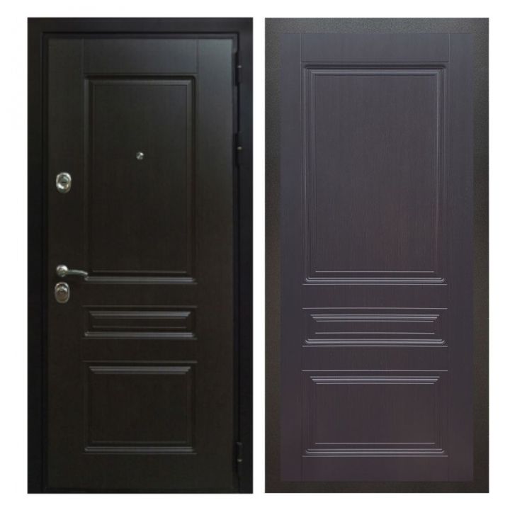 Дверь входная металлическая Great Doors Х Премиум Венге ФЛ-243 Бетон Светлый