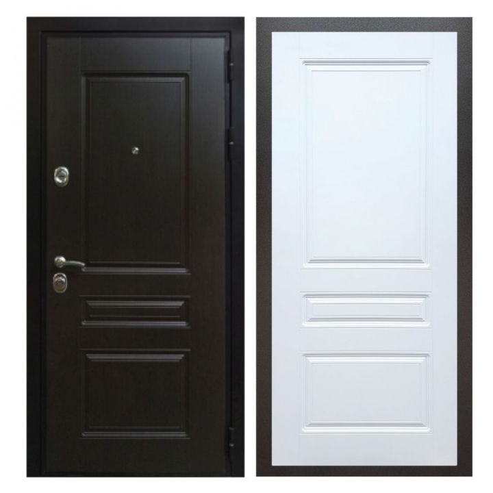Дверь входная металлическая Great Doors Х Премиум Венге ФЛ-243 Белый Софт