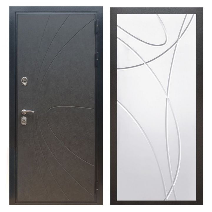 Дверь входная Great Doors X248 Штукатурка Графит ФЛ-247 Белый Софт
