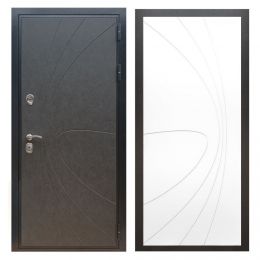 Дверь входная Great Doors X248 Штукатурка Графит ФЛ-248 Белый Софт