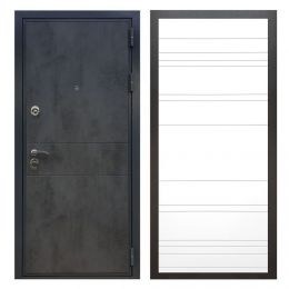 Дверь входная Great Doors X290 Бетон Темный ФЛ-14 Белый Софт