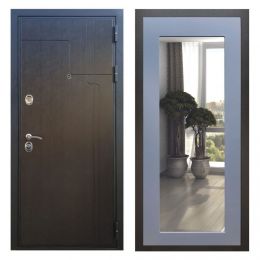 Дверь входная Great Doors Х246 Венге Зеркало 18 Силк Титан