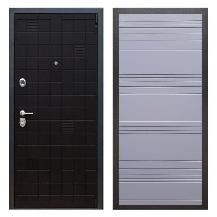 Дверь входная металлическая Great Doors Х12 Тетрис Ясень Черный ФЛ-14 Силк Титан