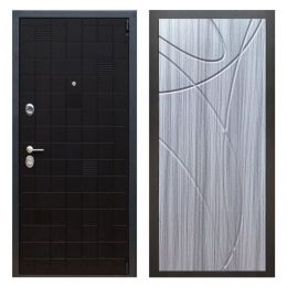 Дверь входная металлическая Great Doors Х12 Тетрис Ясень Черный ФЛ-247 Сандал Серый