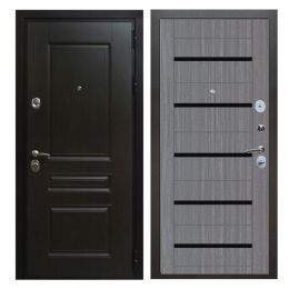 Дверь входная металлическая Great Doors Х Премиум Венге Царга СБ-14 Лиственница Серая Темный Лакобель