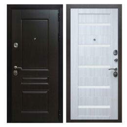 Дверь входная металлическая Great Doors Х Премиум Венге Царга СБ-14 Сандал Светлый Белый Лакобель