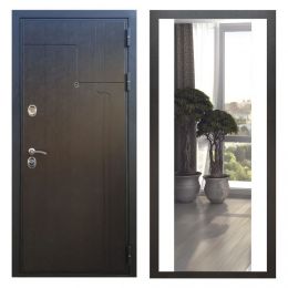Дверь входная Great Doors Х246 Венге Зеркало Макси Белый Софт