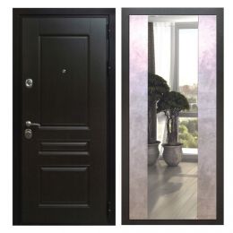 Дверь входная Great Doors Х Премиум Венге Зеркало Макси Бетон Светлый