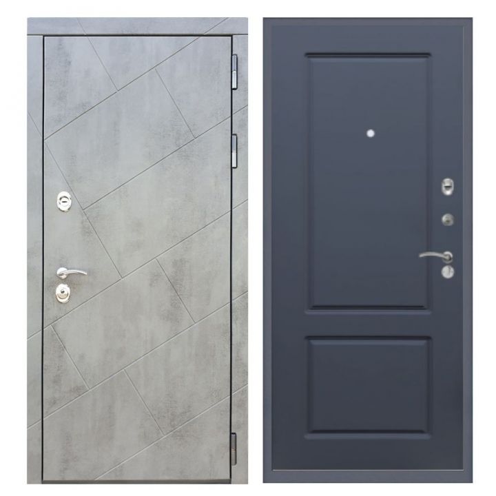 Дверь входная Great Doors Х22 Бетон Темный ФЛ-117 Силк Титан
