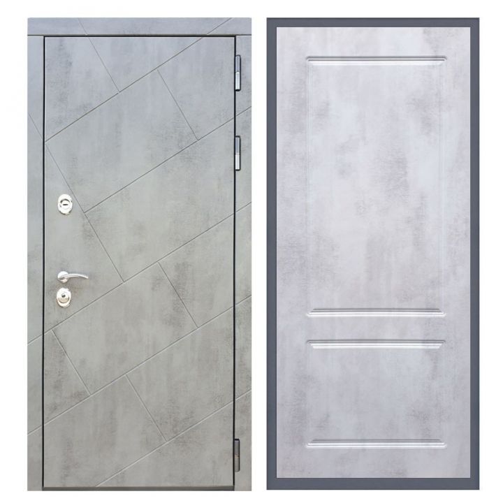Дверь входная Great Doors Х22 Бетон Темный ФЛ-117 Бетон Светлый