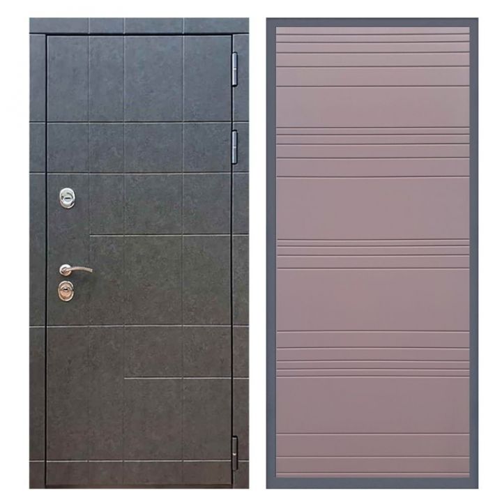 Дверь входная Great Doors Х21 Штукатурка Графит ФЛ-14 Ясень Шоколад