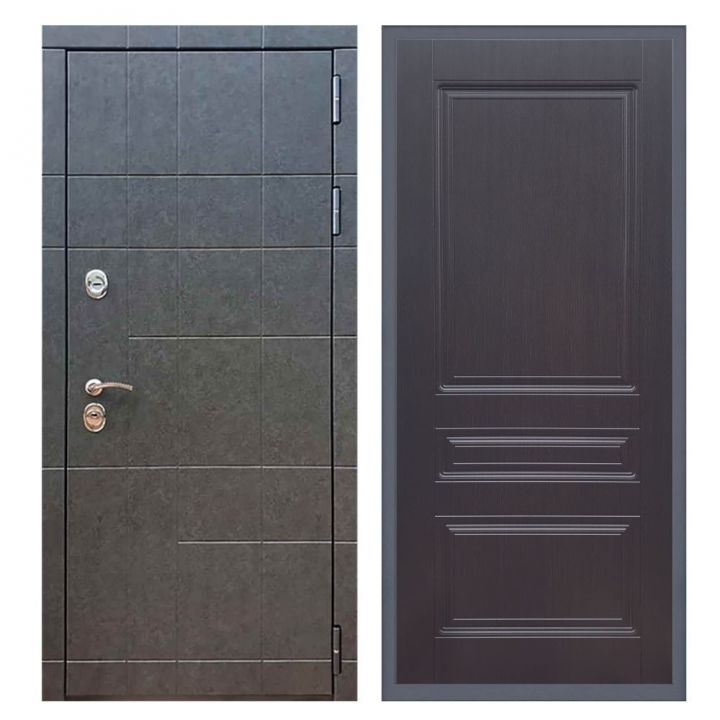 Дверь входная Great Doors Х21 Штукатурка Графит ФЛ-243 Венге