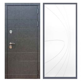 Дверь входная Great Doors Х21 Штукатурка Графит ФЛ-248 Белый Софт