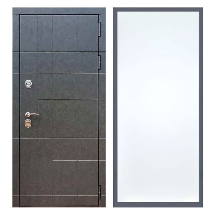 Дверь входная Great Doors Х21 Штукатурка Графит ФЛ-Гладкая Белый Софт