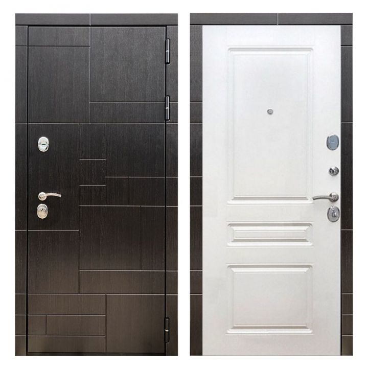 Дверь входная металлическая Great Doors Х20 Венге ФЛ-243 Белый Ясень